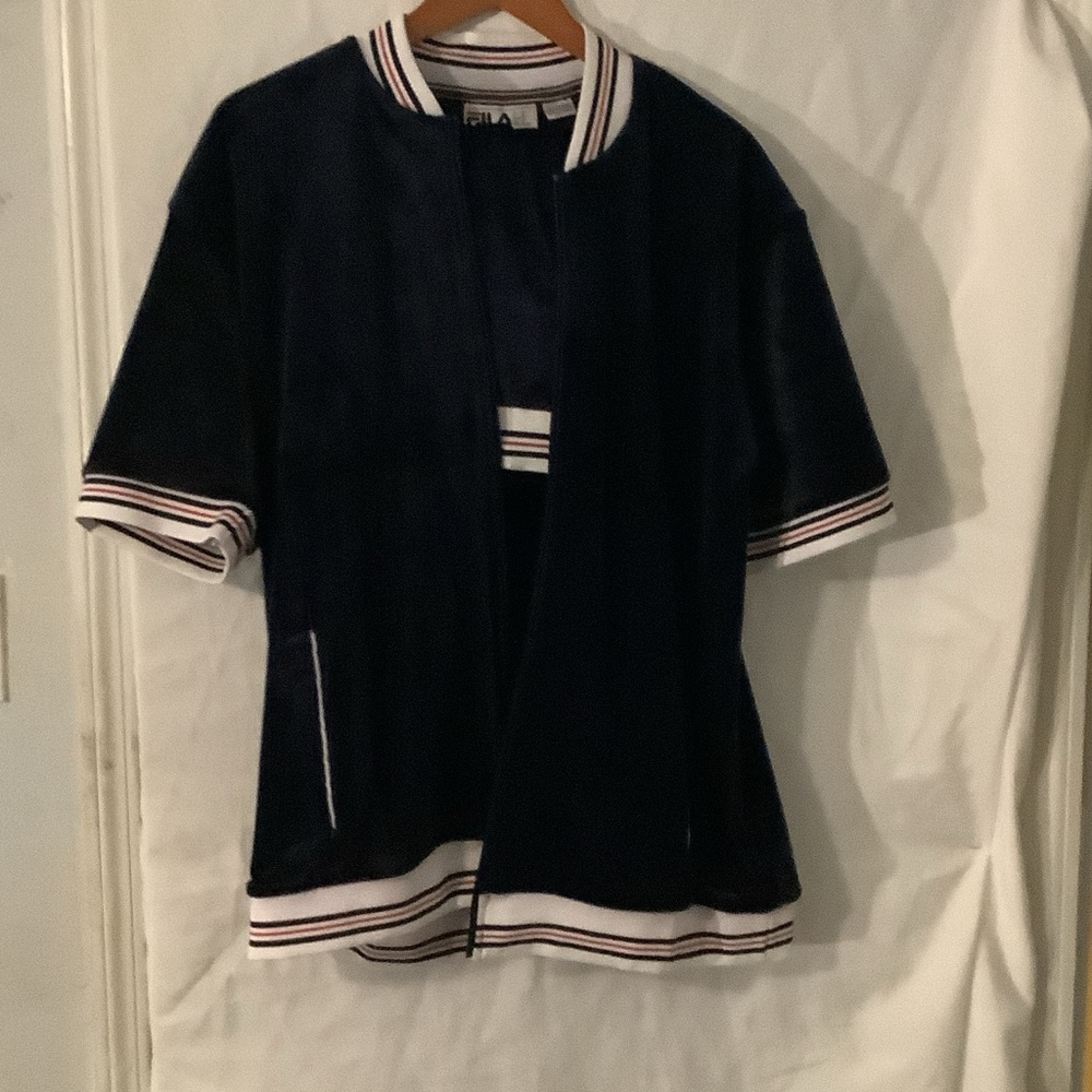 Fila Navy Blue Short Sleeve Jacket